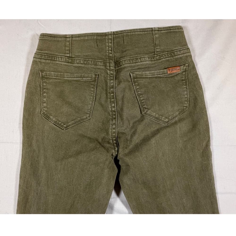 Rock & Roll Denim Bargain Bell Pull On Flare Jeans Olive Green 28x36 - Picture 4 of 10